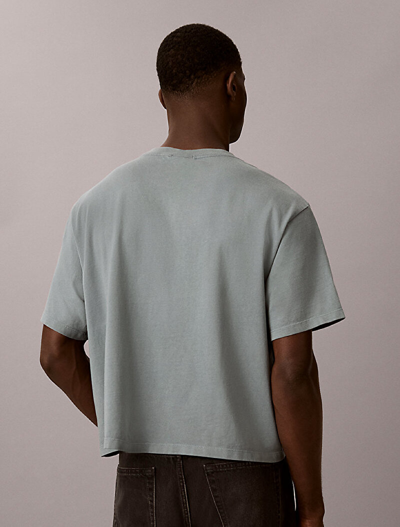 Calvin Klein Yeşil Renkli Erkek 90s Fit Monologo T-shirt