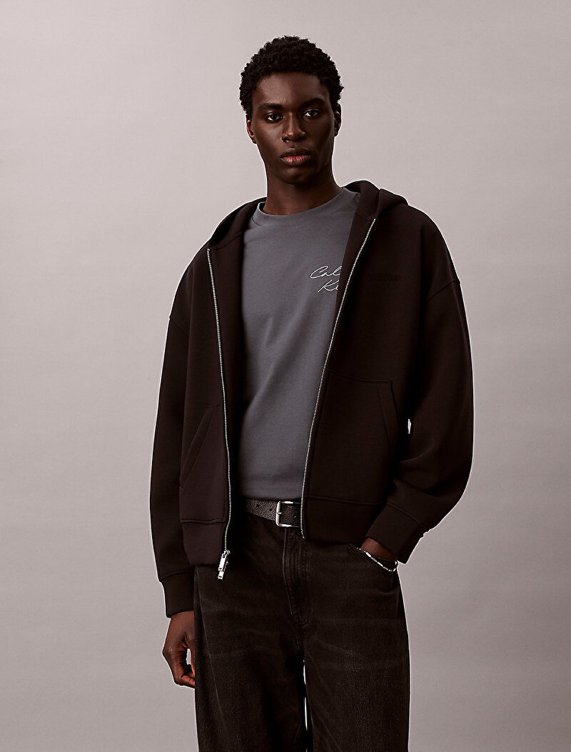 Calvin Klein Siyah Renkli Erkek Cotton Spacer Sweatshirt