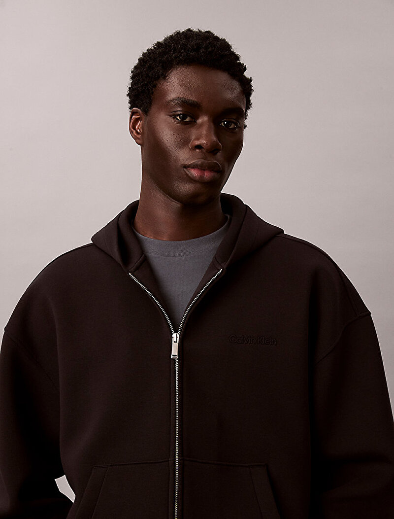 Calvin Klein Siyah Renkli Erkek Cotton Spacer Sweatshirt