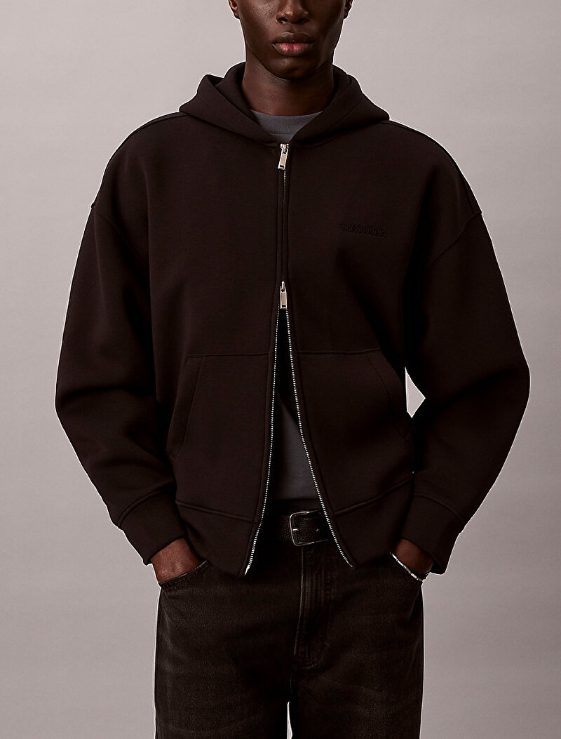 Calvin Klein Siyah Renkli Erkek Cotton Spacer Sweatshirt