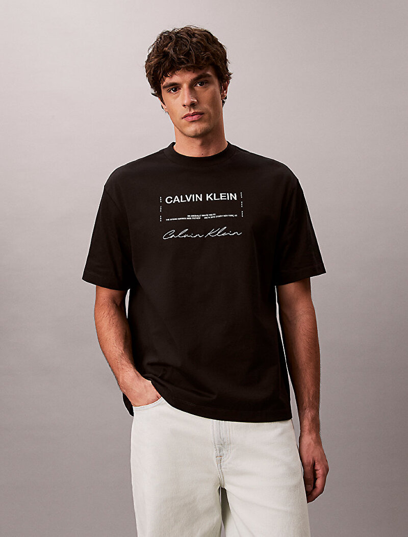 Calvin Klein Siyah Renkli Erkek 16s Graphic T-shirt