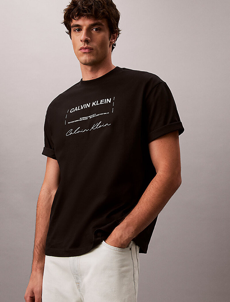 Calvin Klein Siyah Renkli Erkek 16s Graphic T-shirt