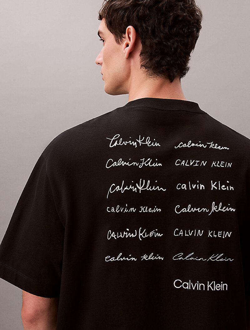 Calvin Klein Siyah Renkli Erkek 16s Graphic T-shirt