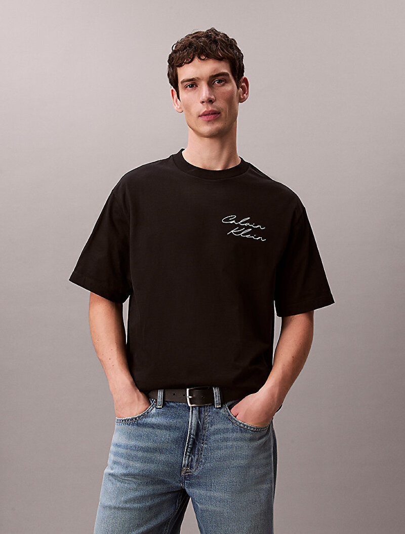Calvin Klein Siyah Renkli Erkek 16s Graphic T-shirt