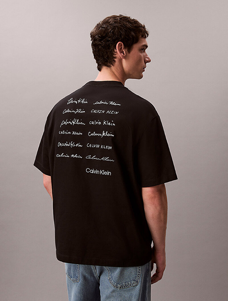 Calvin Klein Siyah Renkli Erkek 16s Graphic T-shirt