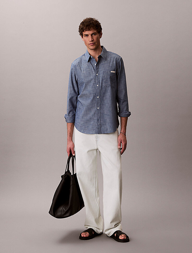 Erkek Chambray Classic Gömlek