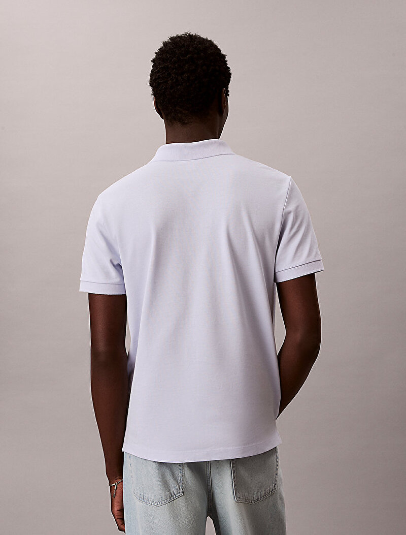 Calvin Klein Mavi Renkli Erkek Open Collar Casual Polo T-shirt