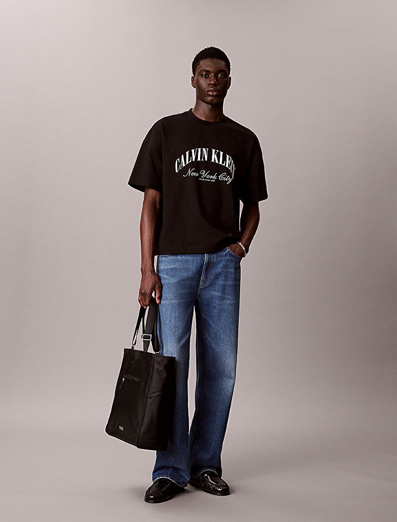 Calvin Klein Siyah Renkli Erkek Relaxed Premium T-shirt