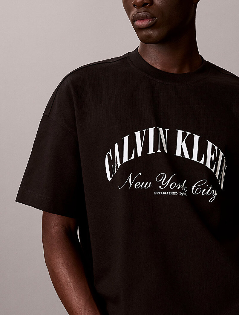 Calvin Klein Siyah Renkli Erkek Relaxed Premium T-shirt