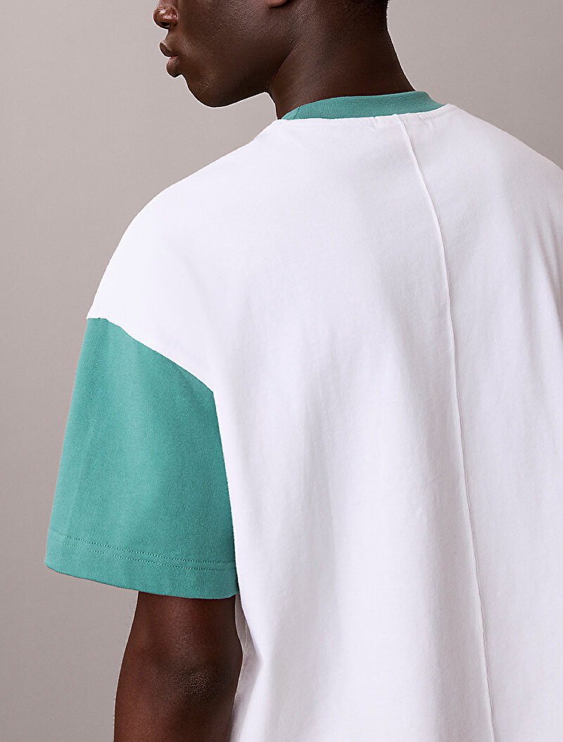 Calvin Klein Beyaz Renkli Erkek Relaxed Premium T-shirt