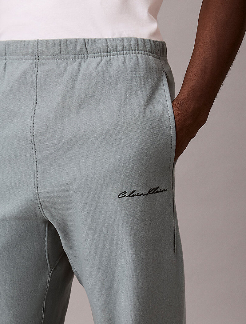 Calvin Klein Yeşil Renkli Erkek Premium Terry Eşofman Altı