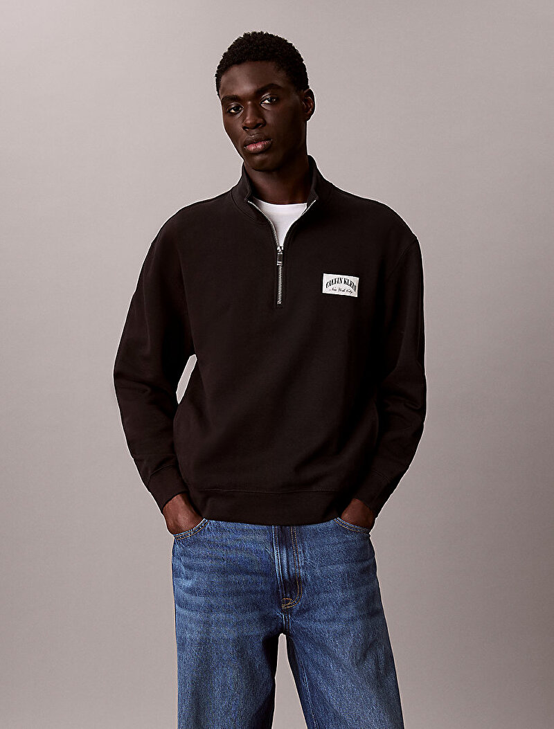 Calvin Klein Siyah Renkli Erkek 350 Terry Sweatshirt