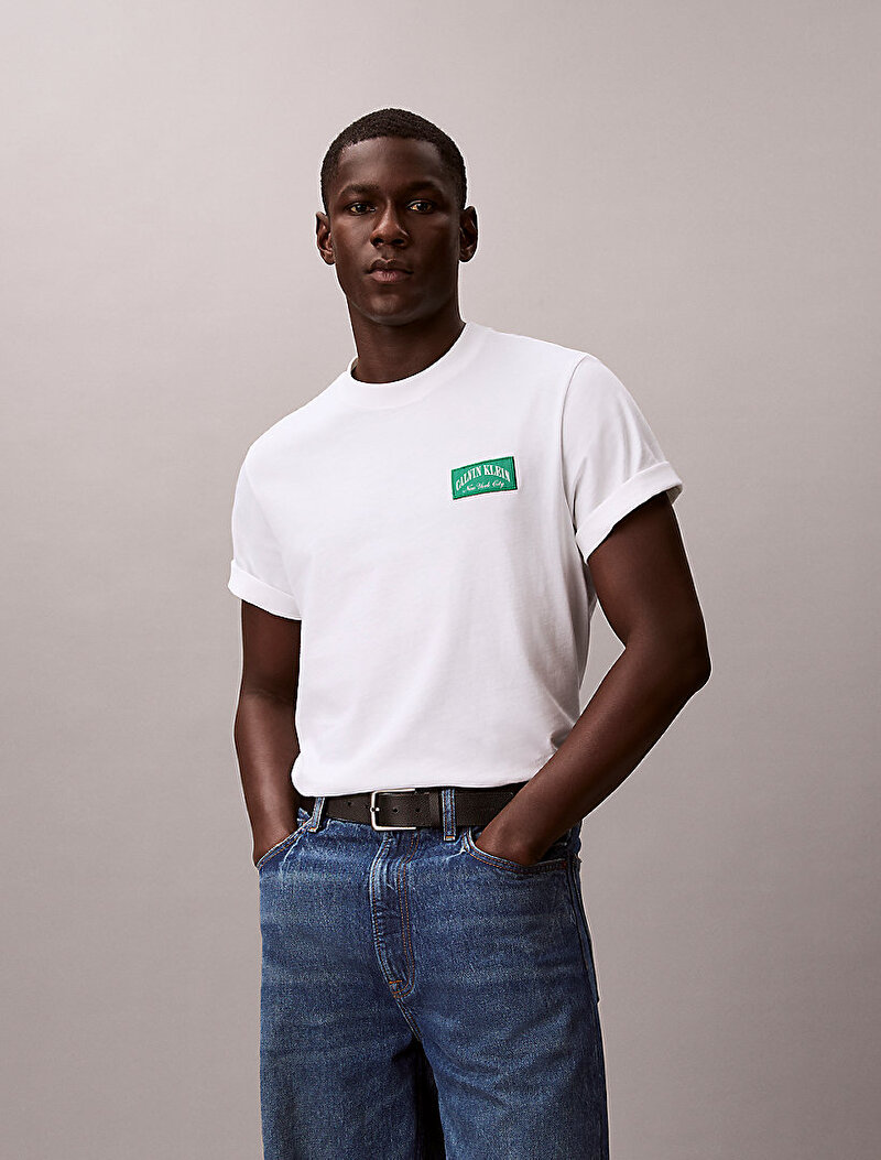 Calvin Klein Beyaz Renkli Erkek 20s Easy T-shirt