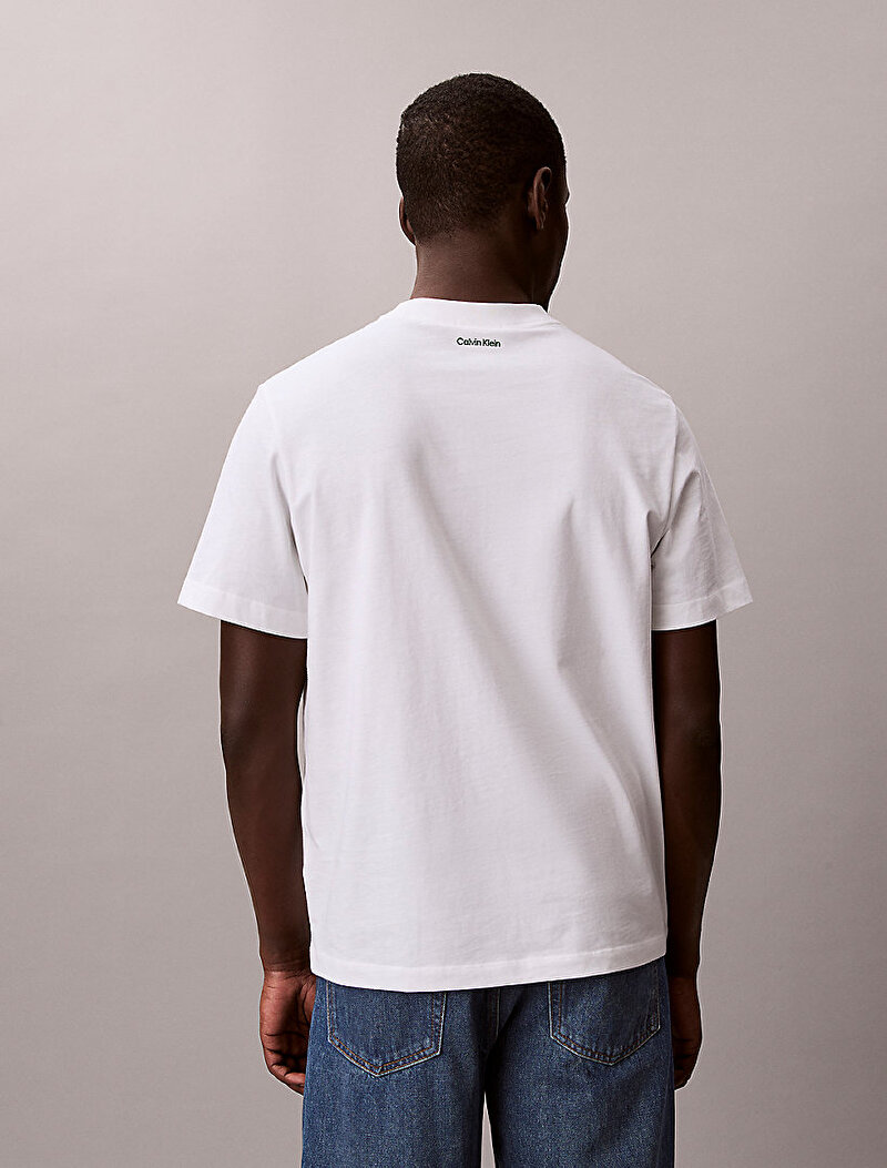 Calvin Klein Beyaz Renkli Erkek 20s Easy T-shirt