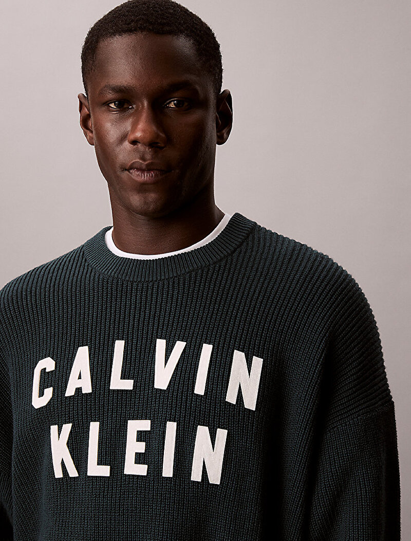 Calvin Klein Lacivert Renkli Erkek Collegiate Cotton Kazak
