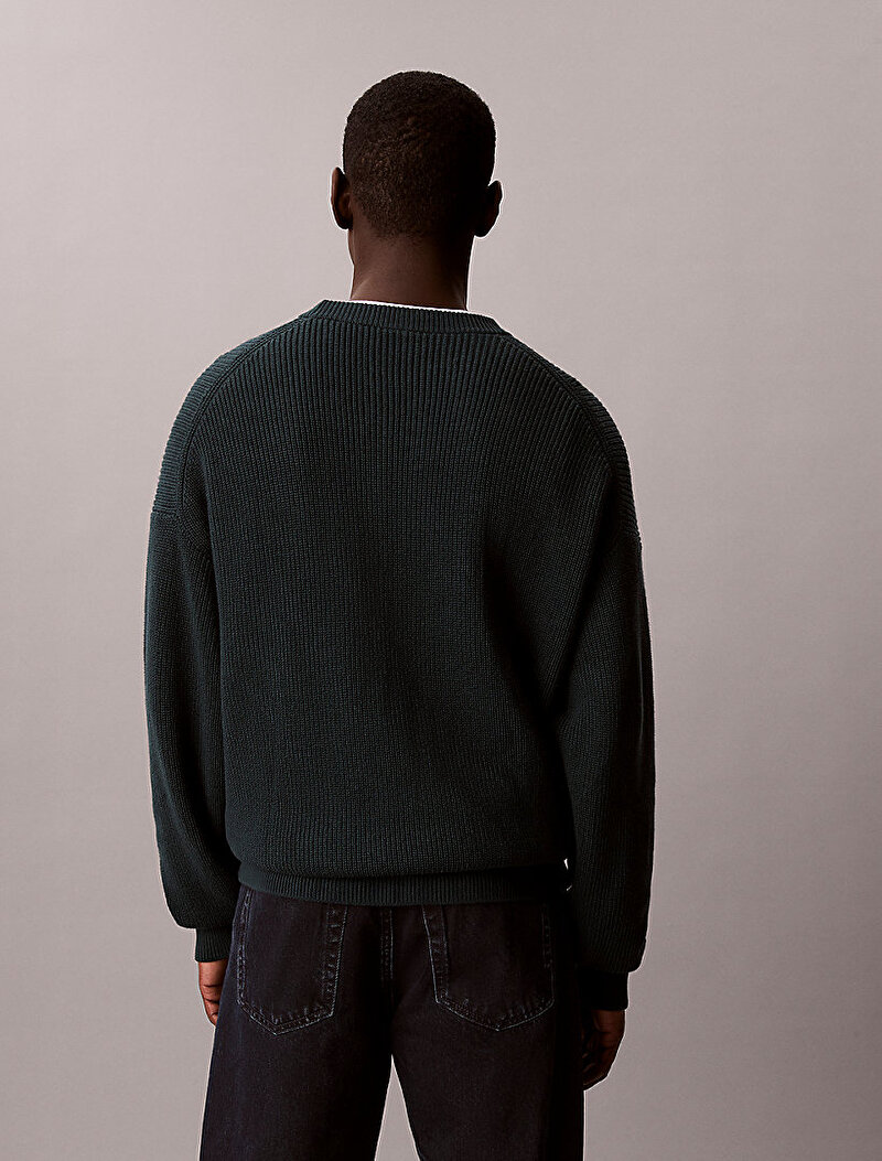 Calvin Klein Lacivert Renkli Erkek Collegiate Cotton Kazak