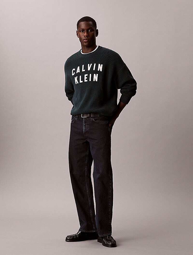 Calvin Klein Lacivert Renkli Erkek Collegiate Cotton Kazak