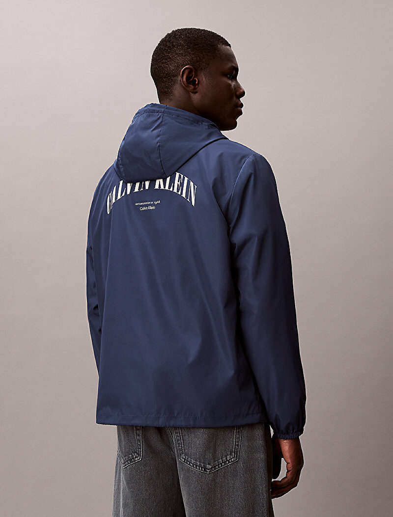 Calvin Klein Lacivert Renkli Erkek Graphic Printed Ceket