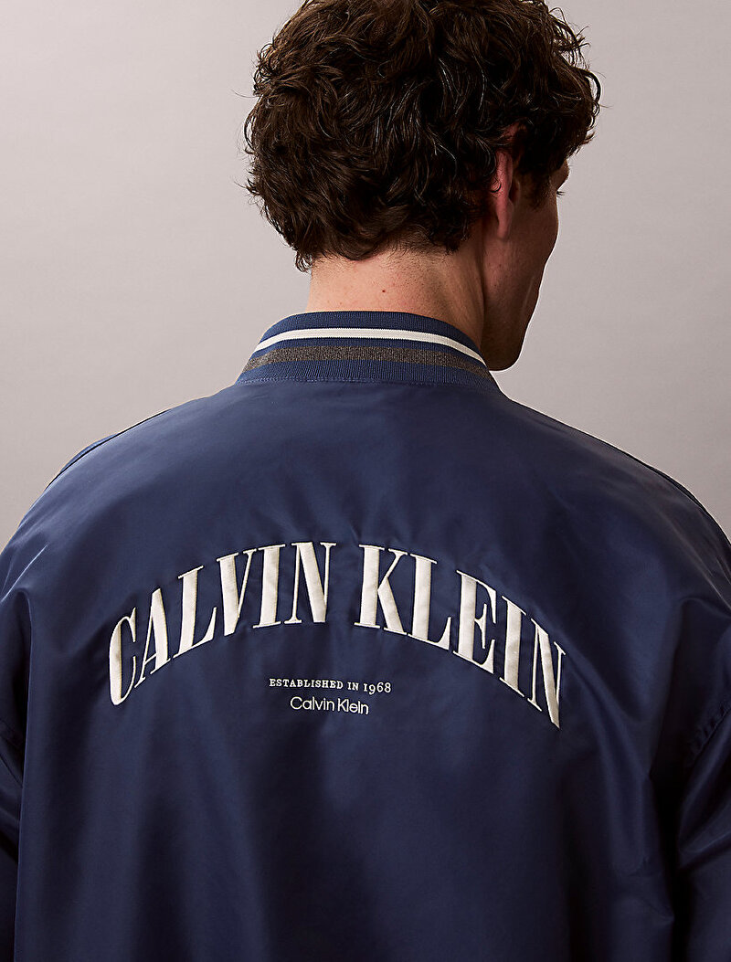 Calvin Klein Lacivert Renkli Erkek Unfilled Naylon Ceket