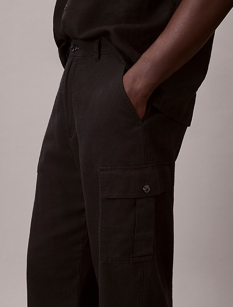 Calvin Klein Siyah Renkli Erkek Relaxed Straight Pantolon