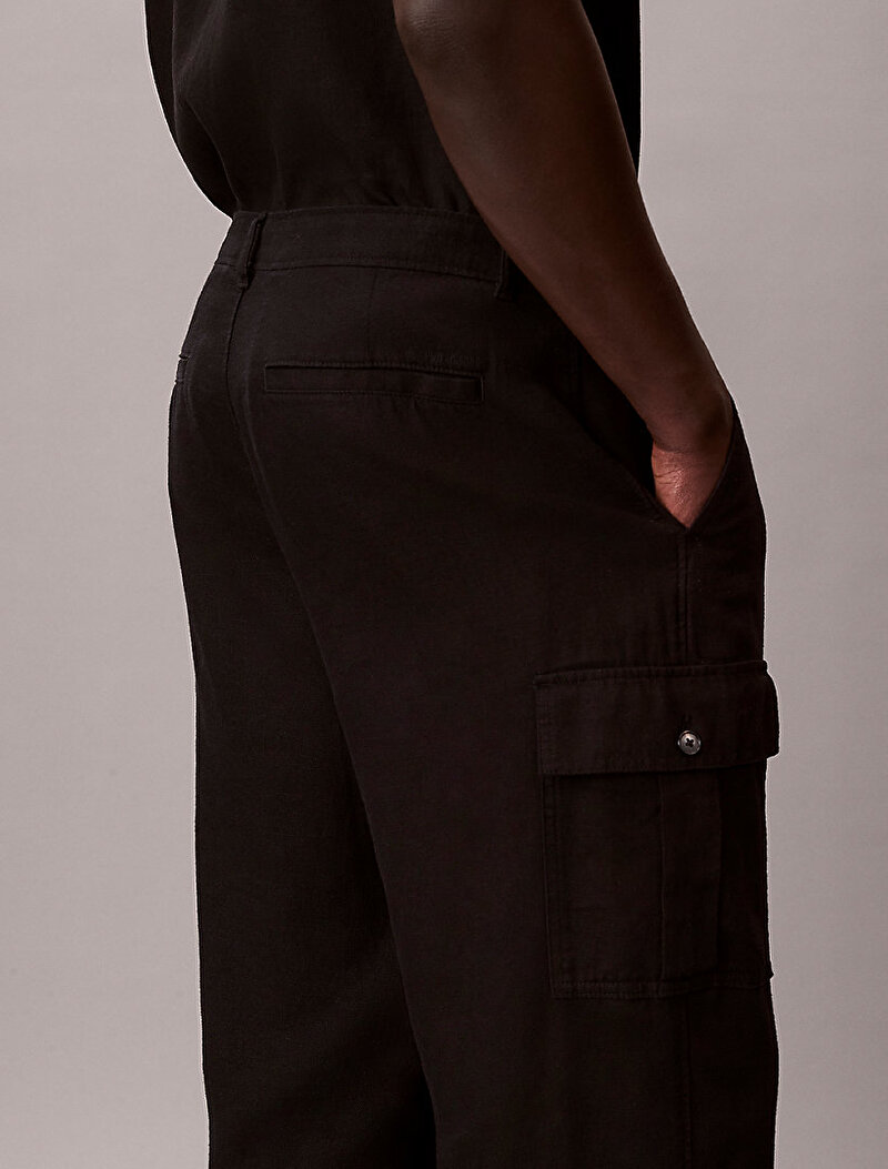 Calvin Klein Siyah Renkli Erkek Relaxed Straight Pantolon