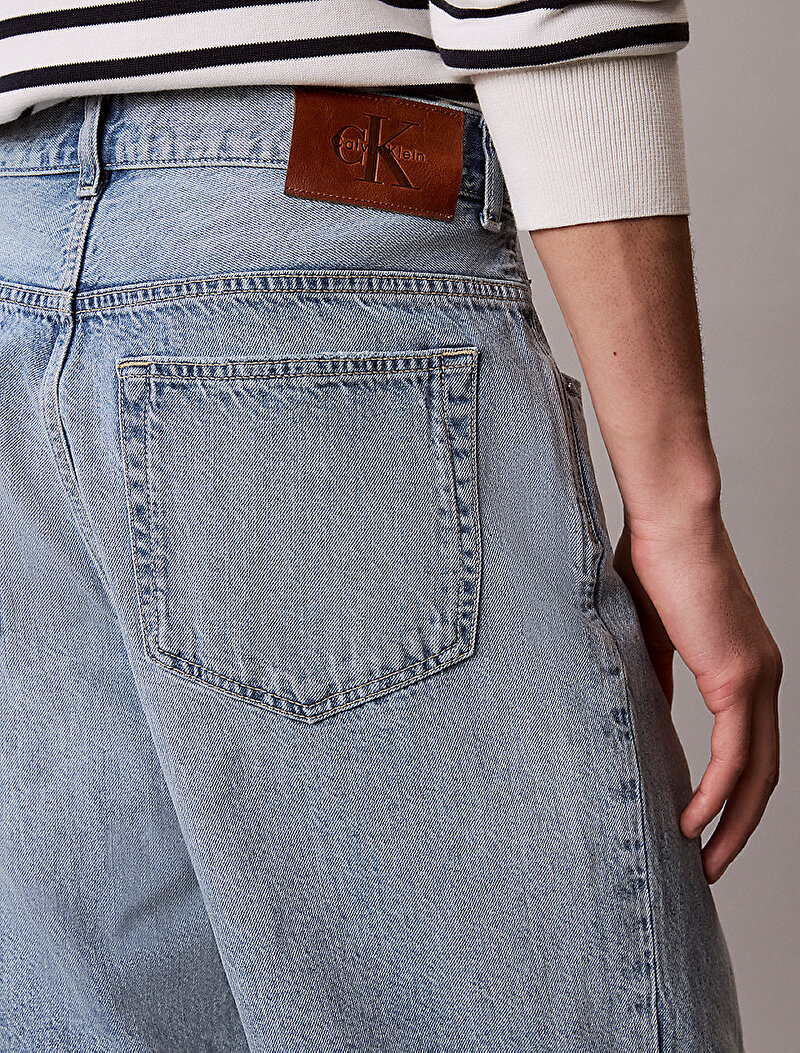 Calvin Klein Mavi Renkli Erkek Linen 90s Şort