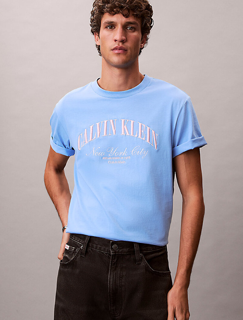 Calvin Klein Mavi Renkli Erkek 20s T-shirt