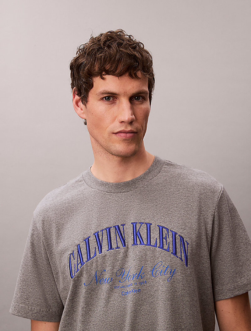 Calvin Klein Gri Renkli Erkek 20s T-shirt