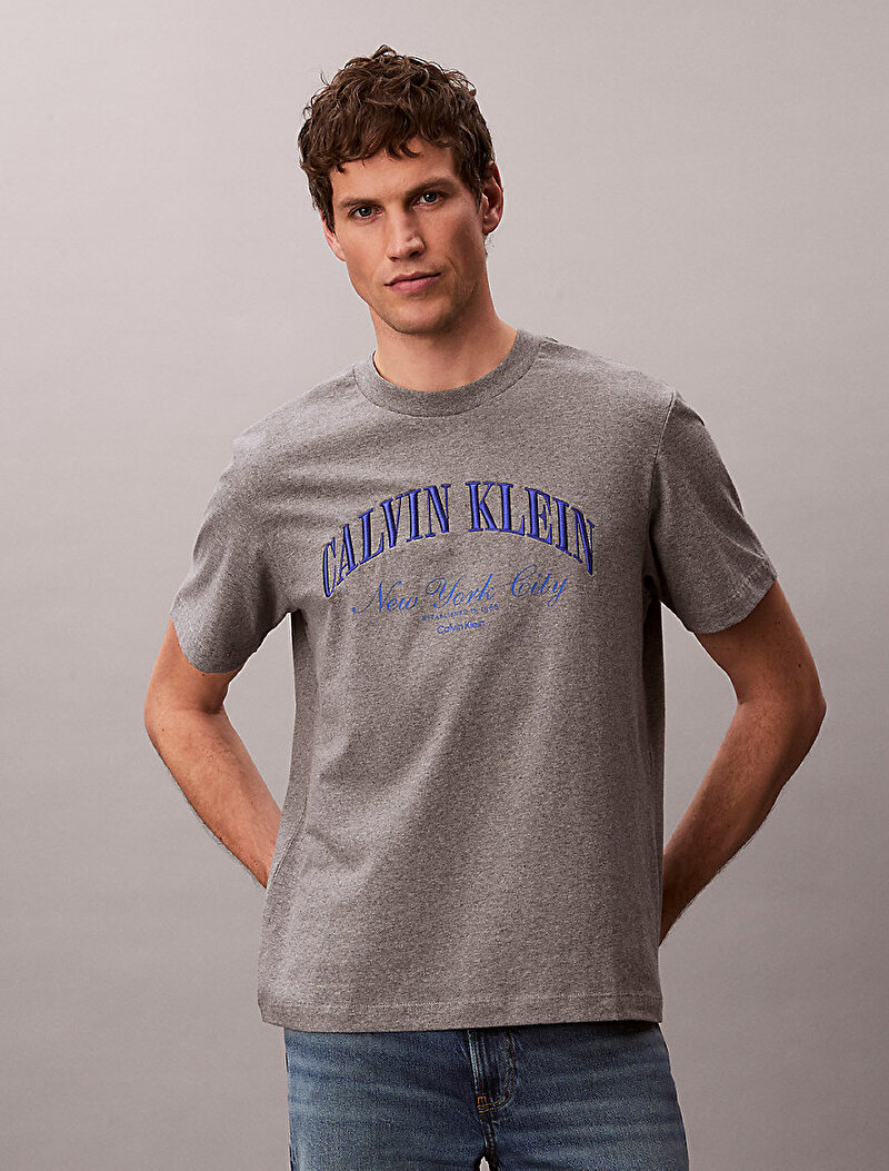 Calvin Klein Gri Renkli Erkek 20s T-shirt