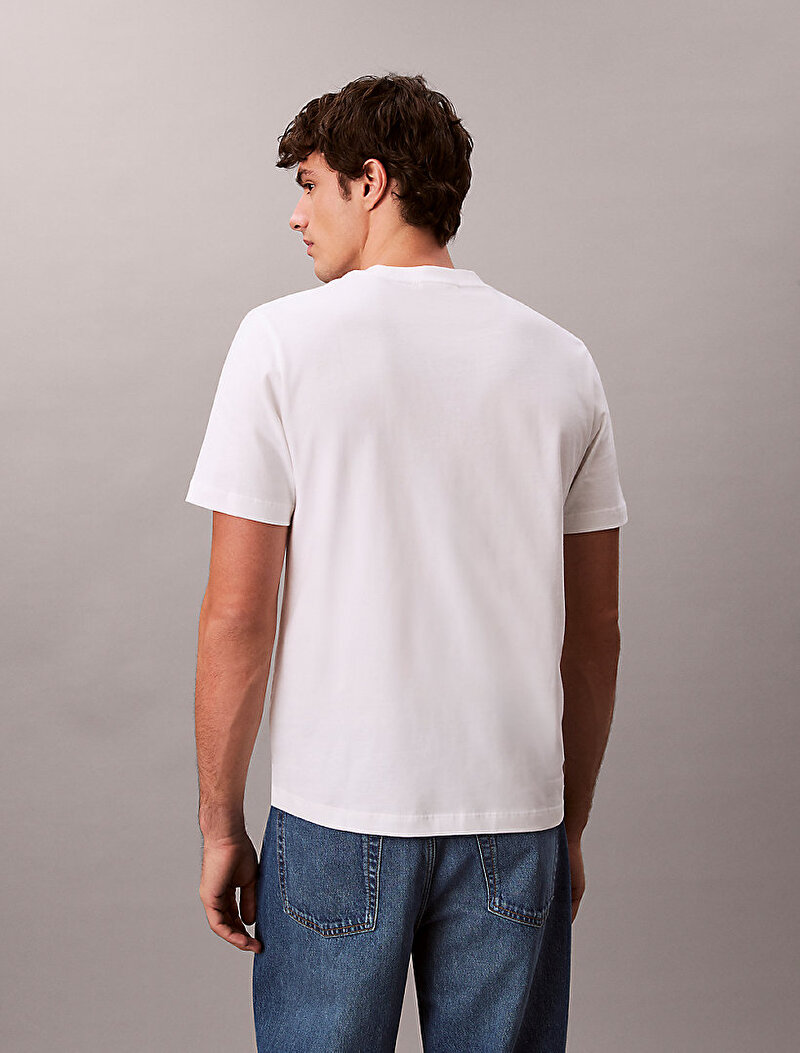 Calvin Klein Beyaz Renkli Erkek 20s T-shirt