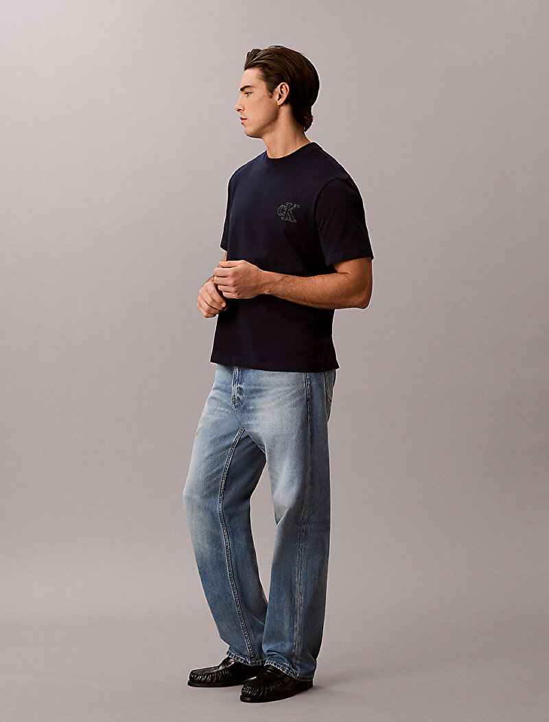 Calvin Klein Lacivert Renkli Erkek 30s Jersey T-shirt