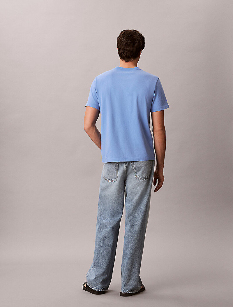 Calvin Klein Mavi Renkli Erkek 20s Acid Wash T-shirt
