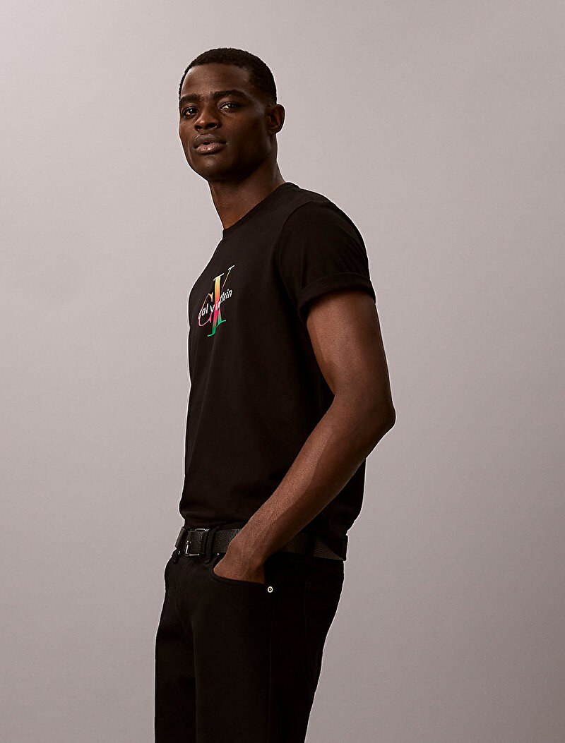 Calvin Klein Siyah Renkli Erkek 20s Ck Pride T-shirt