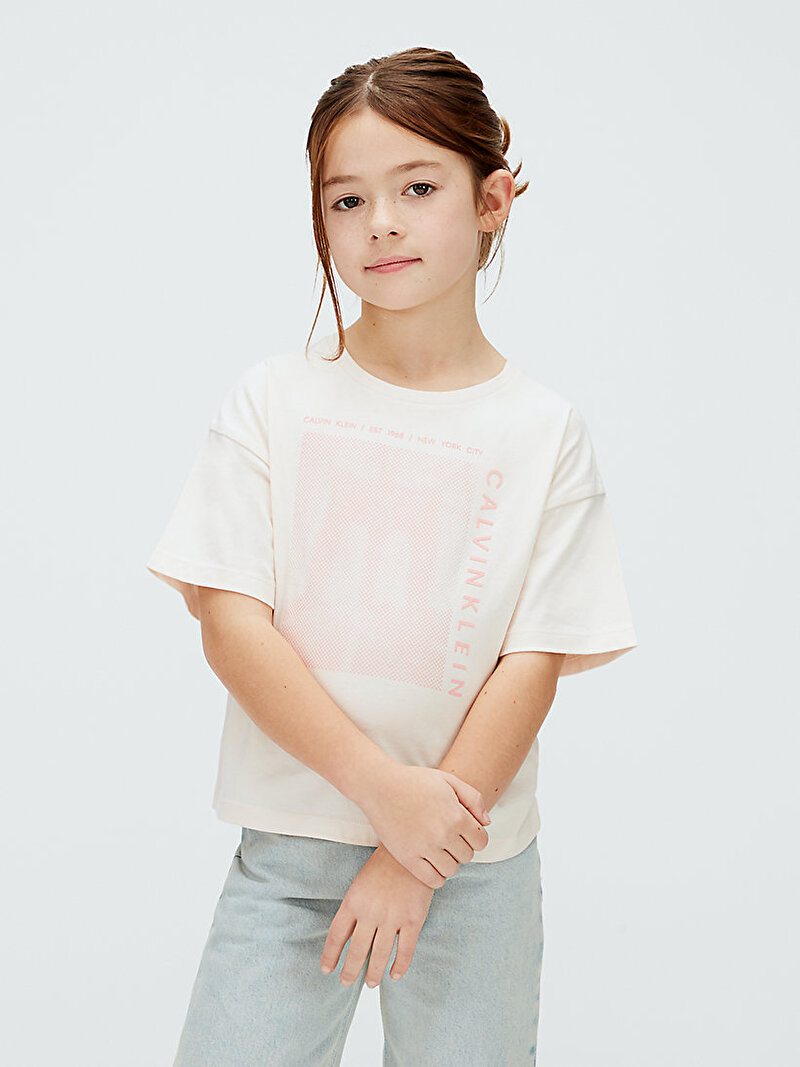 Calvin Klein Pembe Renkli Kız Çocuk Ck Bridge Graphic T-shirt