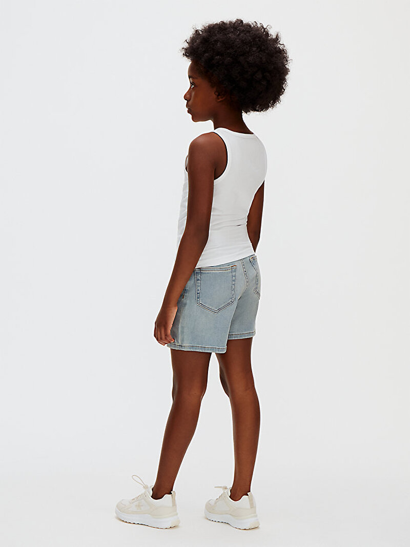 Calvin Klein Bej Renkli Kız Çocuk Bermuda Şort