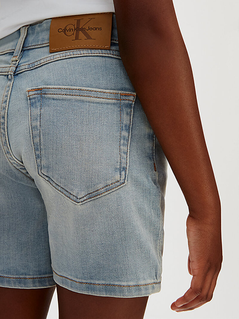 Calvin Klein Bej Renkli Kız Çocuk Bermuda Şort