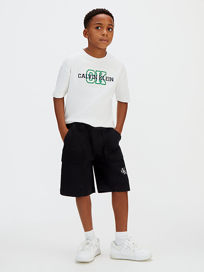 Calvin Klein Siyah Renkli Erkek Çocuk Essential Woven Şort
