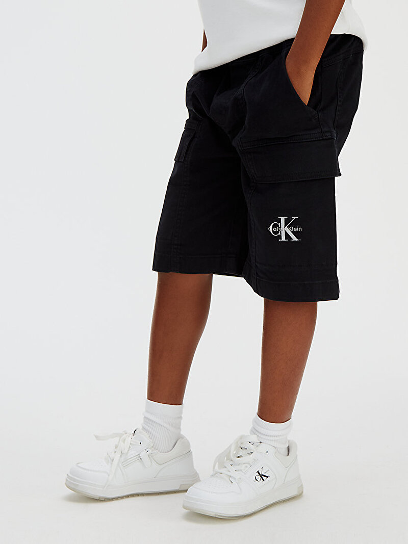 Calvin Klein Siyah Renkli Erkek Çocuk Essential Woven Şort