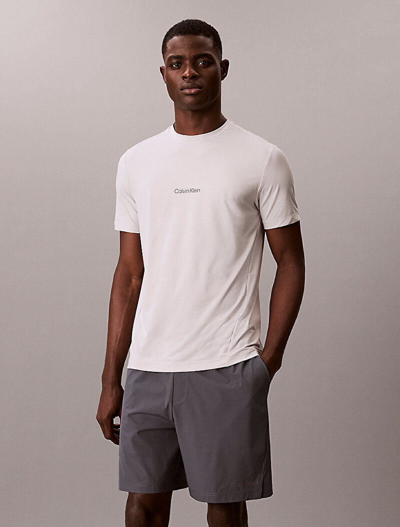 Calvin Klein Gri Renkli Erkek Mesh T-shirt