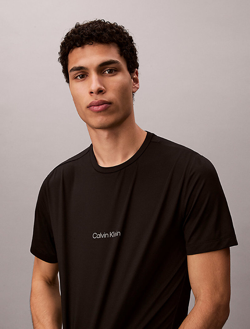 Calvin Klein Siyah Renkli Erkek Mesh T-shirt