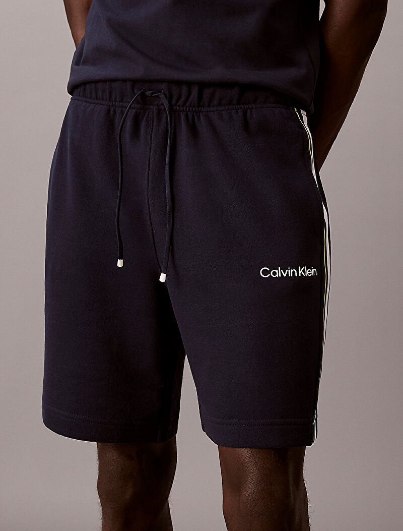 Calvin Klein Mavi Renkli Erkek Logo Tape Terry Şort