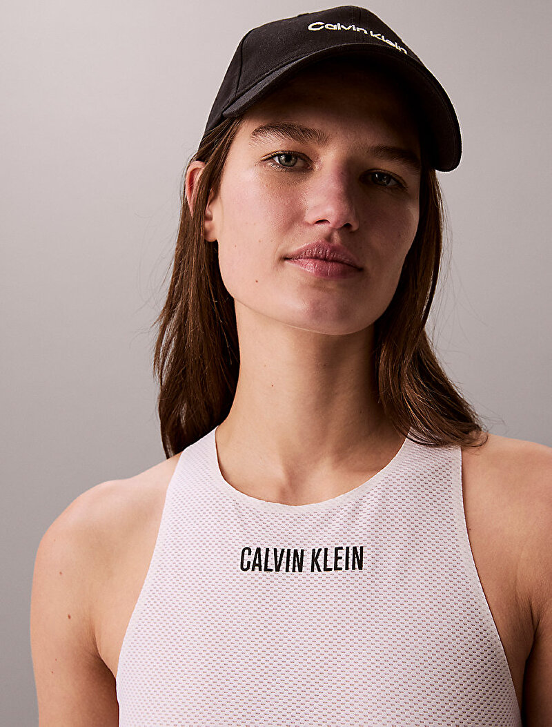 Calvin Klein Beyaz Renkli Kadın Intense Power Mesh T-shirt