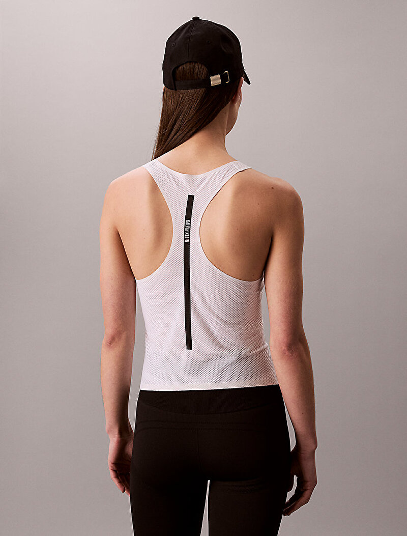 Calvin Klein Beyaz Renkli Kadın Intense Power Mesh T-shirt