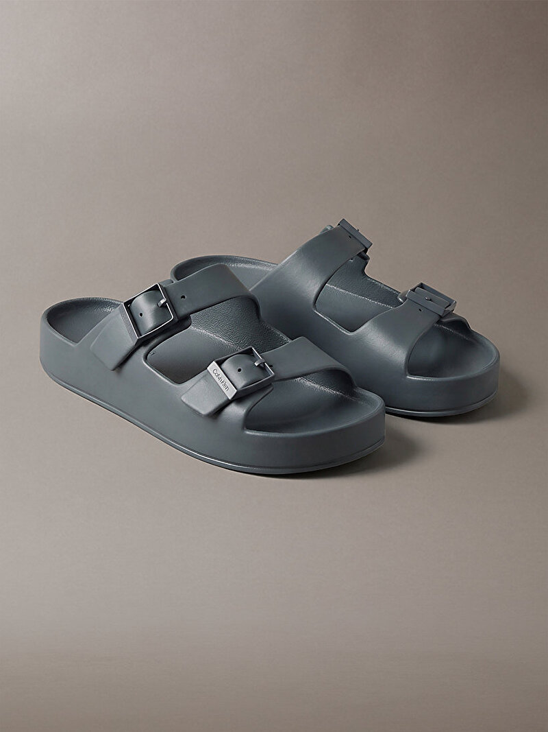 Calvin Klein Gri Renkli Erkek Ergon Eva Double Terlik