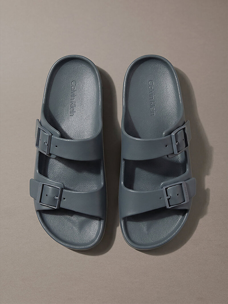 Calvin Klein Gri Renkli Erkek Ergon Eva Double Terlik