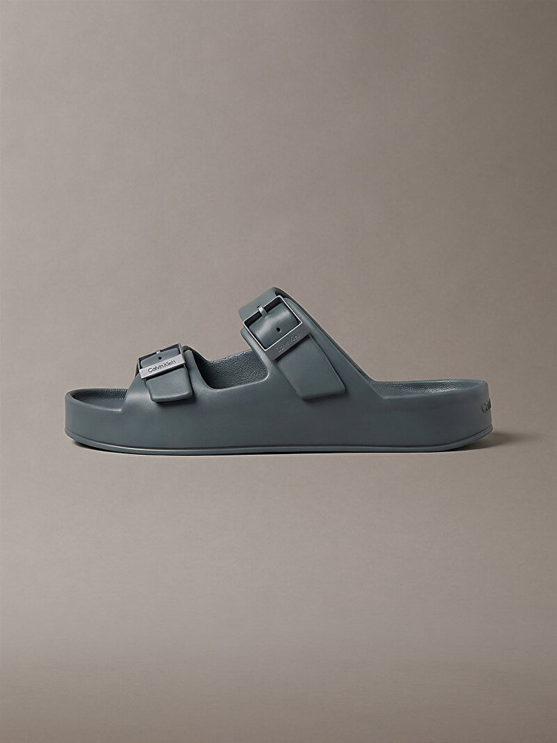 Calvin Klein Gri Renkli Erkek Ergon Eva Double Terlik