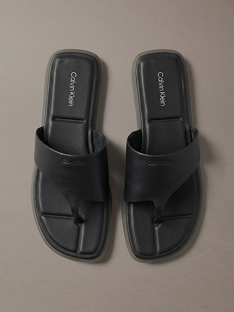 Calvin Klein Siyah Renkli Kadın Flat Parmak Arası Terlik
