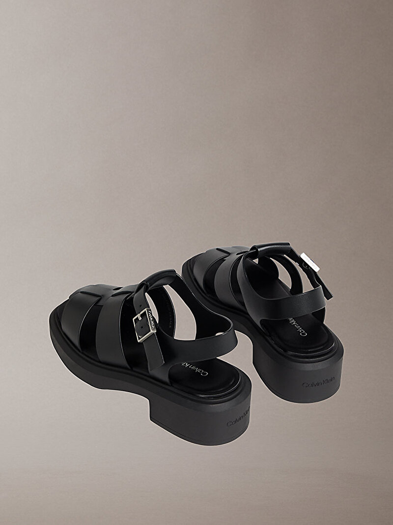 Calvin Klein Siyah Renkli Kadın Chunky Fisher Sandalet