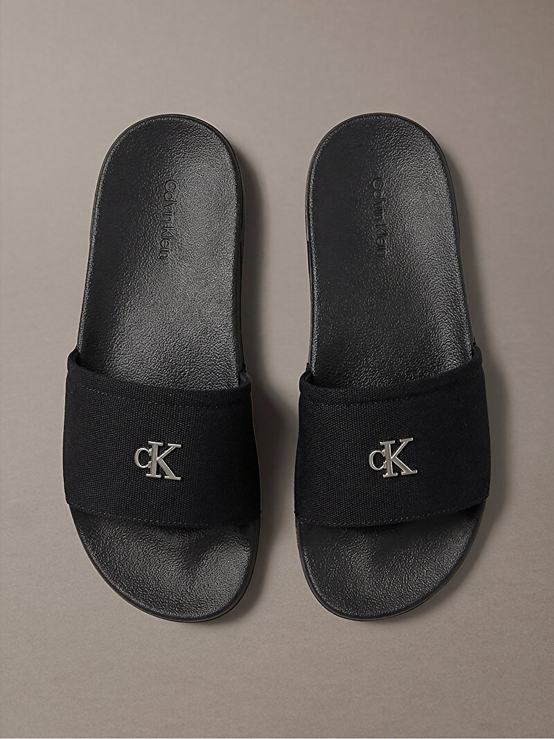 Calvin Klein Siyah Renkli Kadın Canvas Plaj Terliği