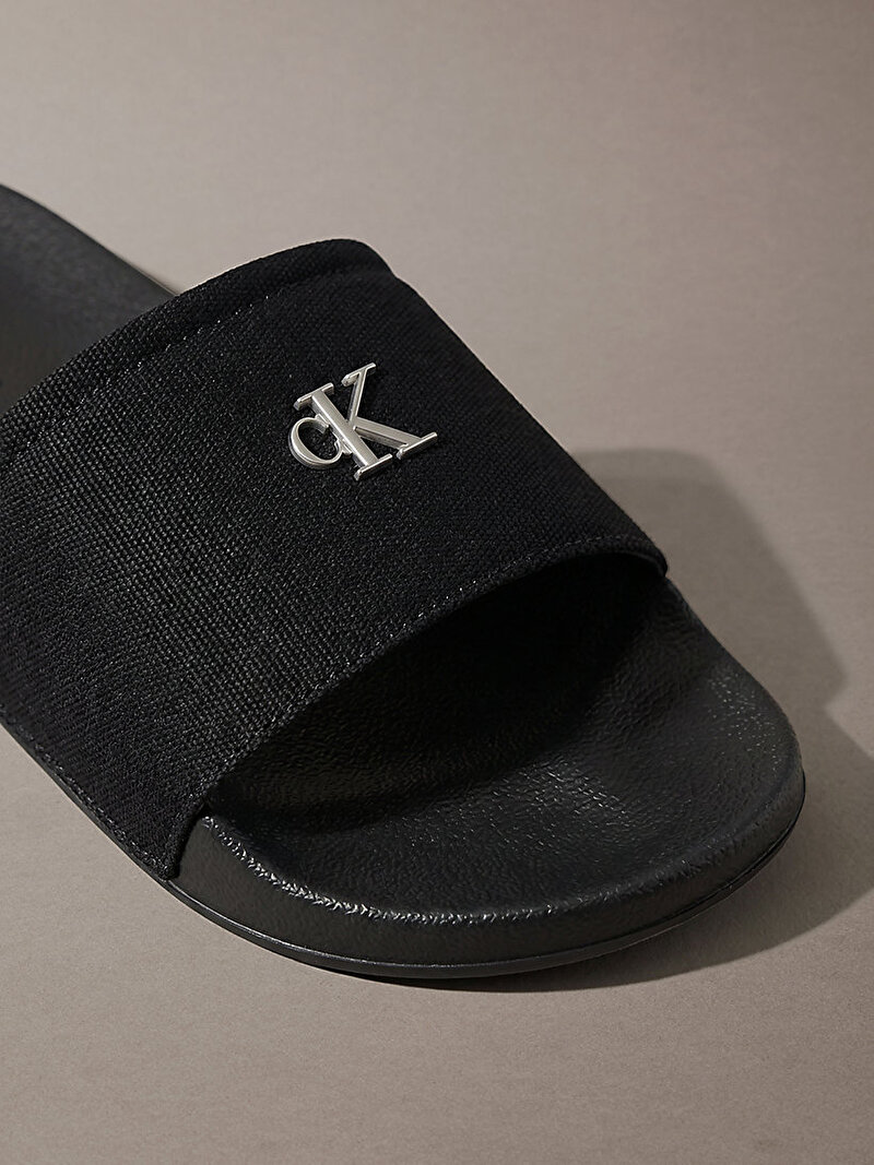 Calvin Klein Siyah Renkli Kadın Canvas Plaj Terliği